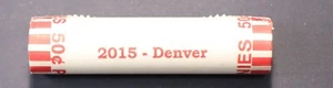 2015-D BU Unopened Bank Wrapped Lincoln Cent Roll - Picture 1 of 2