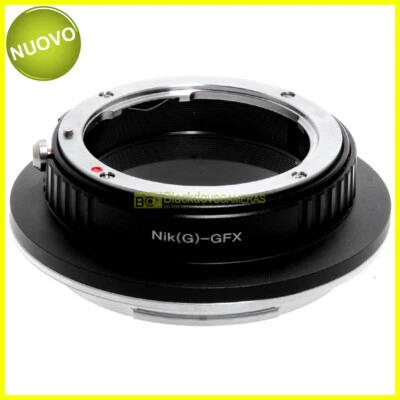 Anello adapter per montare ottiche Nikon (G) su fotocamere Fuji GFX. Adattatore Foto 1 de 3