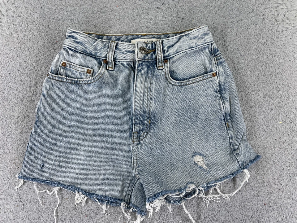 Pantalones Cortos Pacsun Mujer 23 Azul Denim Jean Corte 100% Algodón Años 90 Novio 27x1 Foto 1 de 4