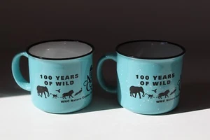 Pair of WNC Nature Center Asheville, NC 100 Year Anniversary 16 oz Coffee Mugs - Picture 1 of 7