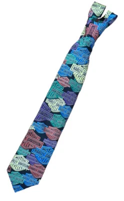 Barra y escudo Harley Davidson Ralph Marlin Co. 1997 100 % seda Foto 1 de 4