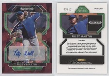 2022 Panini Prizm Draft Picks Burgundy Cracked Ice /12 Riley Martin #PDP216 Auto