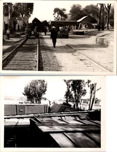 Zugwrack in Mexiko 2er Set Vintage Fotos - Bild 1 von 2