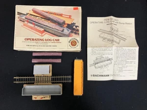 BACHMAN Operating Log Car With Dump Station HO Scale #1427 w/Box & instructions - Picture 1 of 3