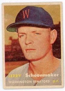 1957 Topps Jerry Schoonmaker #334 Senators Sehr guter Zustand - Bild 1 von 1