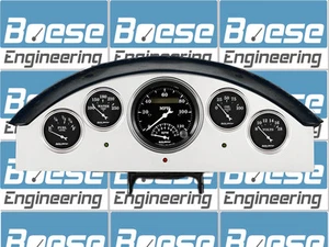 1957 Ford Fairlane Gauge Adapter Panels w/ Auto Meter Old Tyme Black - Picture 1 of 3