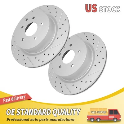 Rotores de freno traseros perforados para Nissan 350Z/370Z Infiniti G25/G35/G37/M35/M45/QX50 Foto 1 de 4