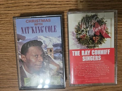 Ray Conniff Singers and Nat King Cole  2 Christmas Cassettes - Both play great - Image 1 of 3