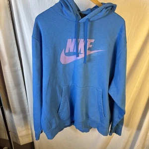 Nike Hoodie Blue Pink  Purple Pullover  Logo Mens Size 2XL Vintage Style - Picture 1 of 8