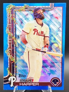 Topps Holiday Bryce Harper 2025 azul brillo metálico #H69 Philadelphia Phillies - Imagen 1 de 2