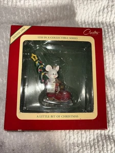 1994 M.Gilmore Heirloom Collection “ A Little Bit Of Christmas” Mouse Ice Skate - Picture 1 of 3