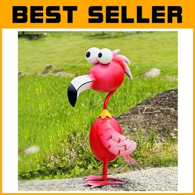 Freestanding Flamingo Garden Art - Unique Metal Decoration for Your Patio - Image 1 of 4