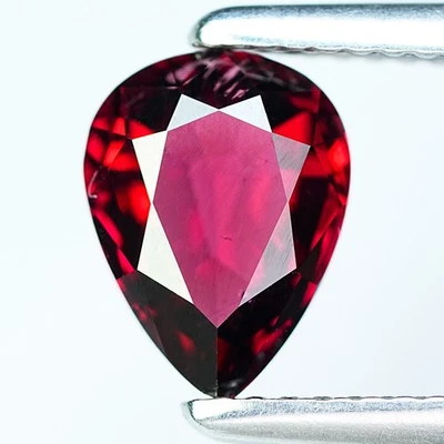 2.37 Ct Extreme Pear 9.1 x 7 MM 100% Natural Purple Pink Mozambique Rhodolite - Image 1 of 4