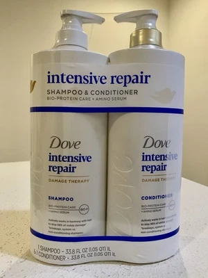 Dove Intensive Repair Damage Therapy Shampoo & Conditioner, 33.8 FL OZ each - Image 1 of 3