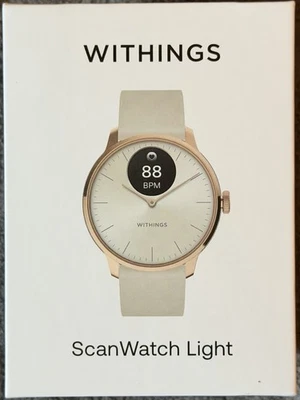 Withings ScanWatch Light - Sleep Monitor Smart Watch - Rose Gold Beige - 37mm - Image 1 of 4