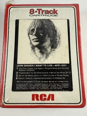 JOHN DENVER I WANT TO LIVE 8 TRACK TAPE SEALED NEW 1977 RCA - Image 1 of 2