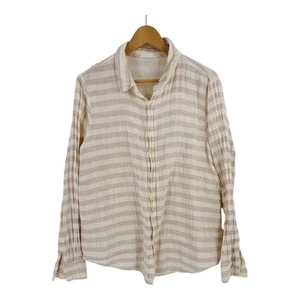 Camisa CP Shades Romy Rayas Algodón Gasa Abotonada Calce Relajado Talla L - Imagen 1 de 7