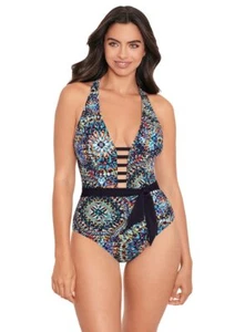 Skinny Dippers Women's Swimwear Motley Tiffi Soft Cup Cross Back One Piece - Picture 1 of 6