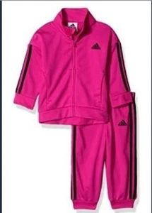 Adidas Girls' Tricot Zip Jacket and Pant Set sz 6 L@@K - Picture 1 of 2