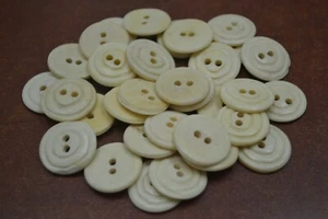 50 PCS STRIPE BROWN ROUND BUFFALO BONE SEWING BUTTONS 20mm #T-2133C - Picture 1 of 1