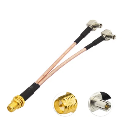 4G LTE Antenna Splitter Cable 2x TS9 For Netgear NIGHTHAWK M1 MR1100 mobile WiFi - Image 1 of 4
