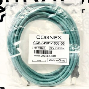 Cognex CCB-84901-1003-05 Ethernet Cable 5M/16ft A-Coded RJ45 to M12 8-pin - Picture 1 of 6