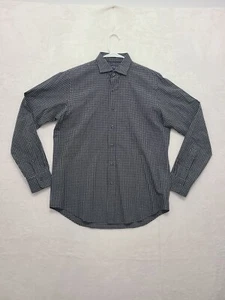 Polo Ralph Lauren Luxury Twill Men's Classic Fit Black/Gray Check Shirt Size M - Picture 1 of 9