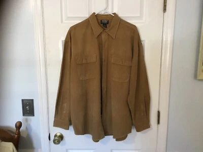 Knightsbridge Size X-Large Men's Long Sleeve Shirt Faux Suede Button Up - Image 1 of 3