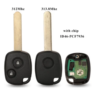 Fits Honda 312.12Mhz /313.8MHz ID46-pcf7936 Complete Transponder Remote Key - Picture 1 of 4