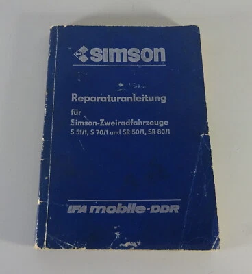 Reparaturanleitung Simson S 51/1 / S 70/1 & Simson Roller SR 50/1 SR 80/1 '1988 - Bild 1 von 4