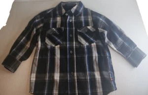 Airwalk 3T Dress Shirt Long Sleeve Blue & Black Pocket Shirt Toddler Baby Kid - Picture 1 of 6