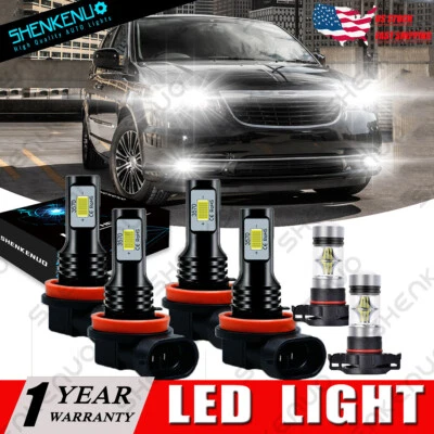 Faro delantero LED alto y bajo + antiniebla para Chrysler Town & Country 2010-2016 6000K Foto 1 de 4