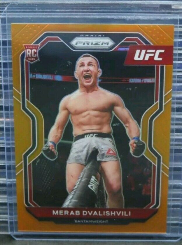 2021 Prizm UFC Merab Dvalishvili Orange Prizm Rookie Card RC #75/99 