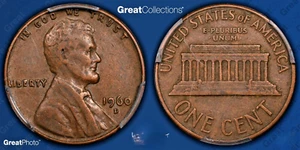 ERROR! 1960 D Lincoln Small Date INTERIOR DIE BREAK PCGS VF30 - Bild 1 von 3