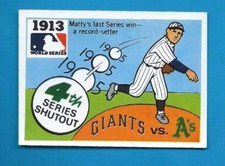 1971 Fleer R.G. LAUGHLIN WORLD SERIES 1913 Giants v. A's  #11 BLACK BACK EXMT