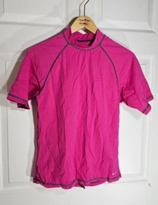 Sporti Womens Swim Shirt Size Medium Pink Short Sleeved Rashguard Upf 50 - Picture 1 of 4