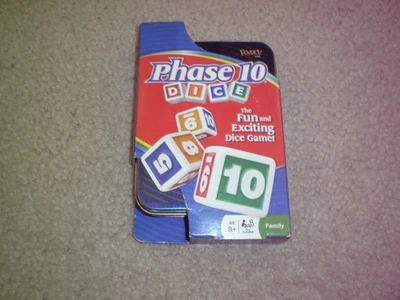 Juego de dados fase 10 de Fundex metal lata azul - nuevo en embalaje original Foto 1 de 2