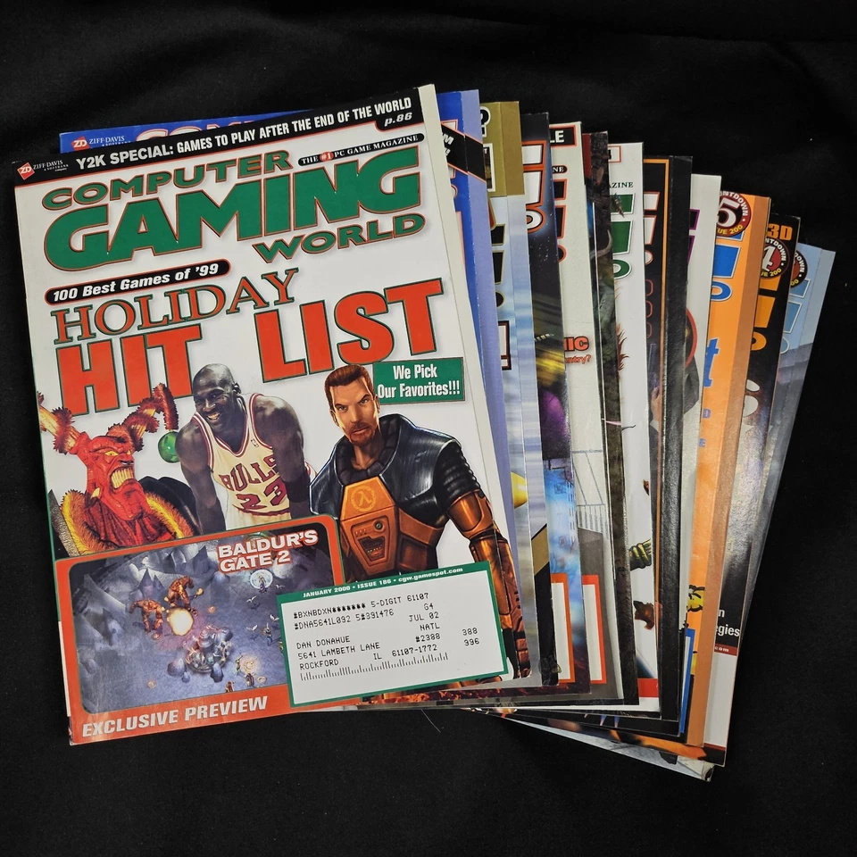 Computer Gaming World Magazine Complete Year 2000 Issues 186-197 Y2K VTG PC News - Image 1 of 4