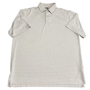 FootJoy Performance Polo White Blue Stripes Men’s Size XL - Picture 1 of 4