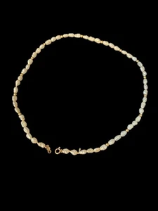 Vintage 14k Yellow Gold Rice Freshwater Pearl 16" Necklace Imperial World Inc - Picture 1 of 3