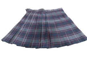 American Apparel Damen karierter Tennisrock marine kariert Small - Bild 1 von 4