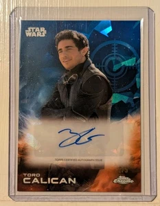Topps Cromo Zafiro Star Wars 2025 Jake Cannavale Como Toro Calican/5 Automático A-JC - Imagen 1 de 3
