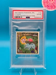 PSA 6 - 1998 AMADA POKEMON JAPANESE HYPER STICKER COLLECTION 141 IVYSAUR - Picture 1 of 2