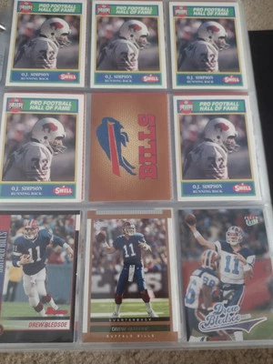Buffalo Bills football card lot, 100+ Cards, Stars, Rookies, Flutie, OJ Simpson - Image 1 of 4