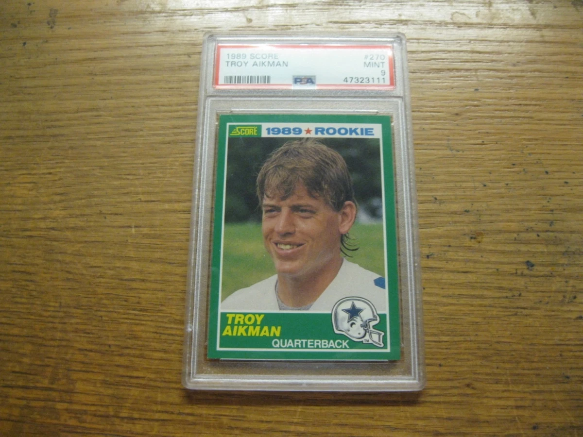 Troy Aikman 9 Graded Rookie Football Trading Cards & Accessories