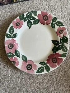 EMMA BRIDGEWATER 8 Inch Sponged Pink Flower SAMPLE Plate - Imagen 1 de 5
