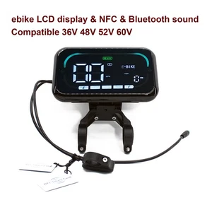24V/36V/48V E-bike Colour LCD Display Power Speed Meter w/NFC +Bluetooth Speaker - Picture 1 of 10