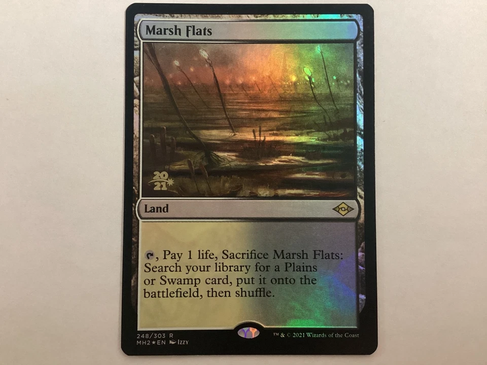 MTG Modern Horizons 2 Prerelease MARSH FLATS Foil LP (3099) Graded Power - Image 1 of 2