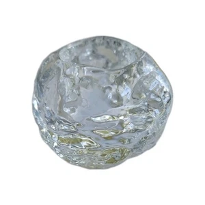 KOSTA BODA Nordic Light Crystal “Snowball” Votive Candle Holder 3" by Ann Warff - Picture 1 of 9