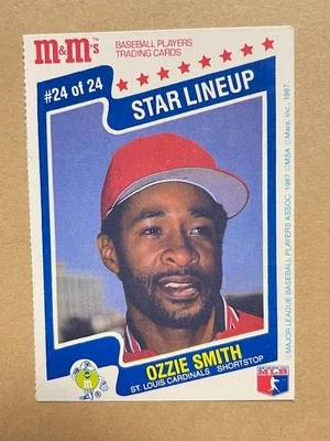 Ozzie Smith ~ 1987 MSA ~ Mars M&Ms Star Lineup #24 St. Louis Cardinals - Image 1 of 2